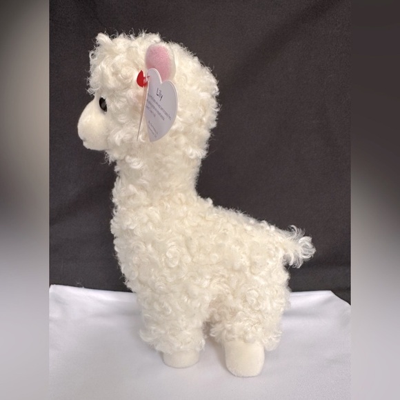 Ty Lily the Llama 8” Plush - White plush llama, Baby shower gift - Picture 2 of 6